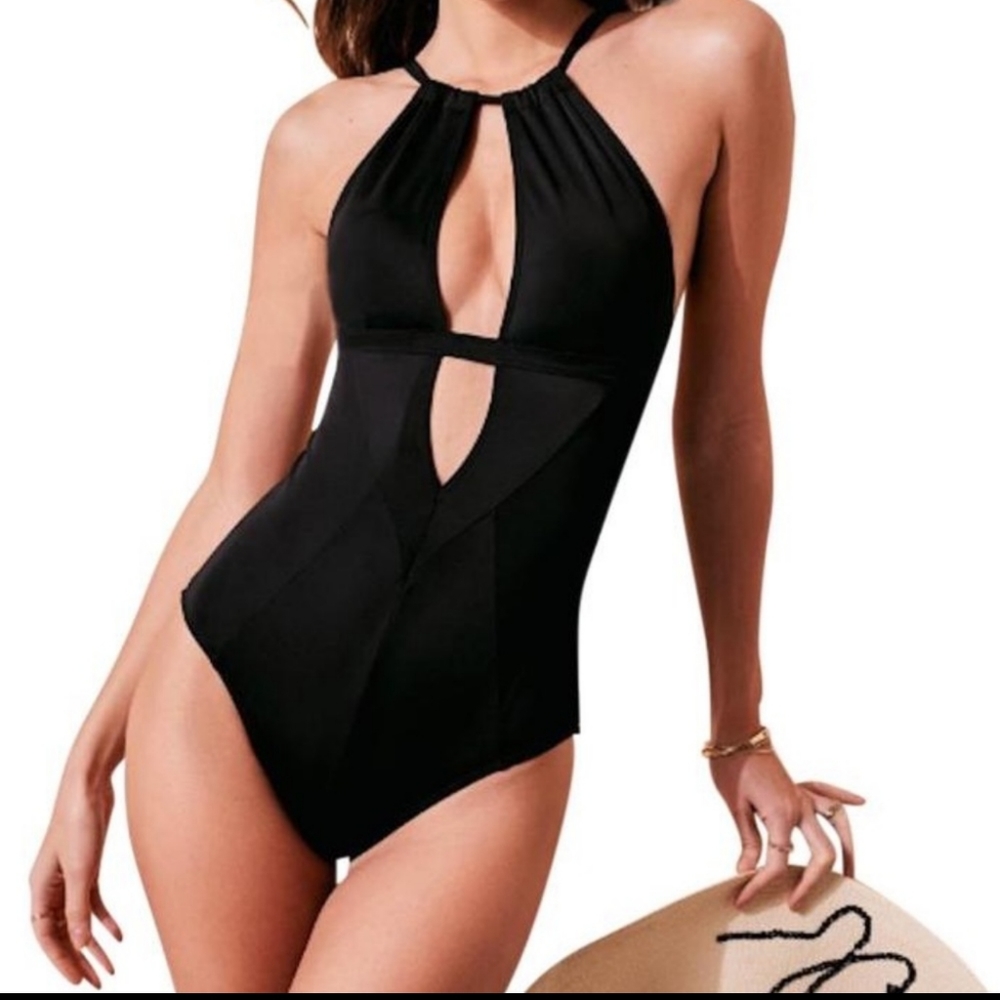Adore Me Black One Piece Swimsuit
